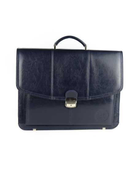 Teczka męska 3-komorowa - granat