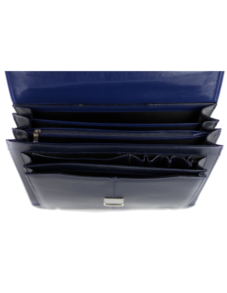 Teczka męska 3-komorowa - granat