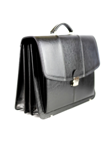 Teczka męska 3-komorowa - czarna