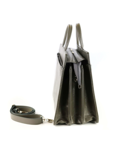 Teczka damska 3-komorowa - szara