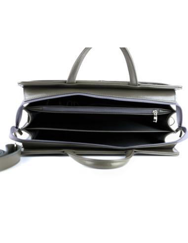 Teczka damska 3-komorowa - szara