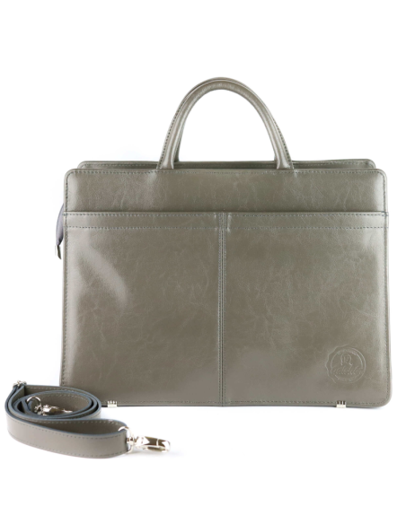 Teczka damska 3-komorowa - szara