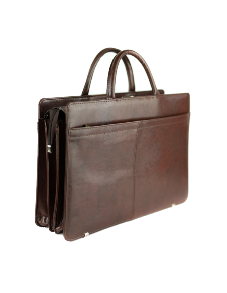 Teczka damska 3-komorowa - jasny brąz