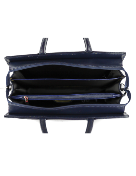 Teczka damska 3-komorowa - granat