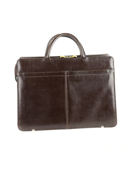 Teczka damska 3-komorowa -  brąz