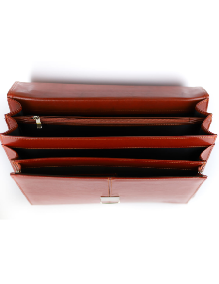 Teczka skórzana elegant - koniak