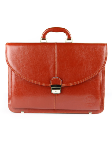 Teczka skórzana elegant - koniak