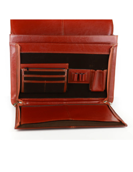 Teczka skórzana elegant - koniak