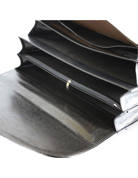 Teczka skórzana elegant - czarny