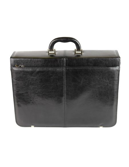 Teczka skórzana elegant - czarny