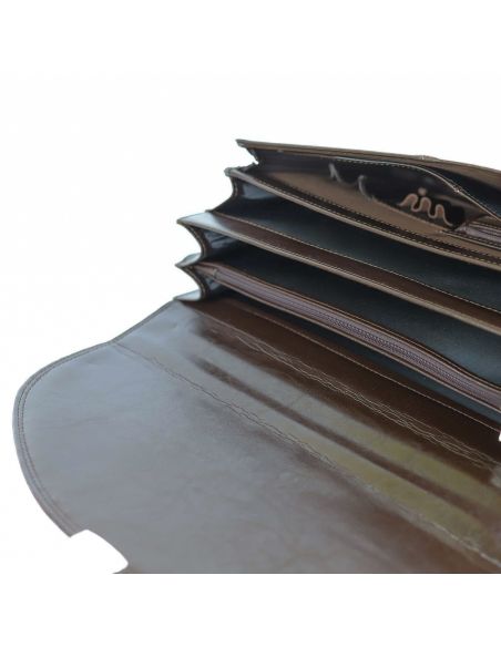 Teczka skórzana elegant - brąz