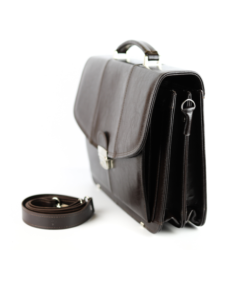 Torba męska 2-komorowa - brąz