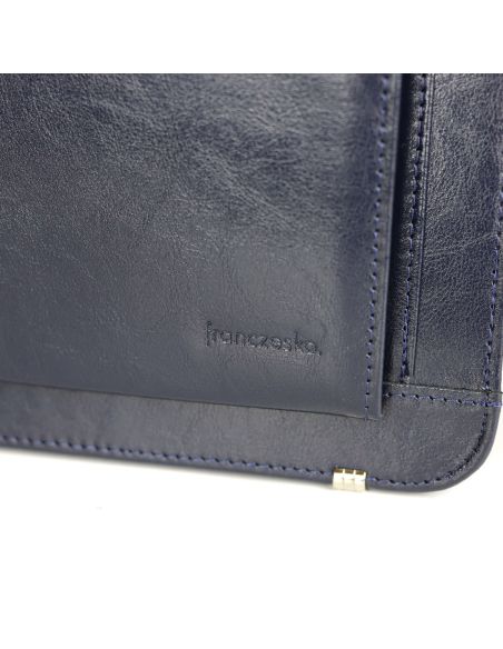 Dyplomatka męska 2-komorowa - granat