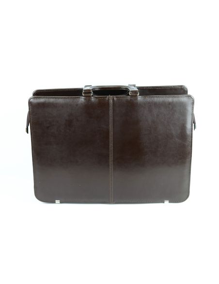 Dyplomatka męska 2-komorowa - brąz