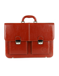 Teczka męska lekarska skórzana - z 2 kieszeniami - Producent Galskór