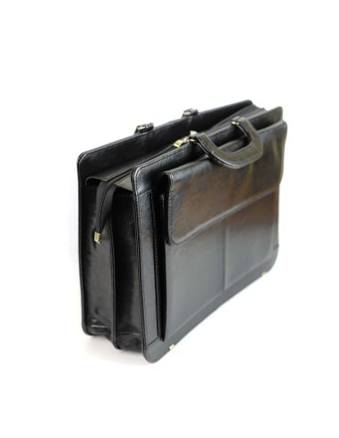 Dyplomatka męska 2-komorowa - czarny