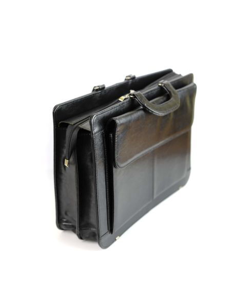 Dyplomatka męska 2-komorowa - czarny