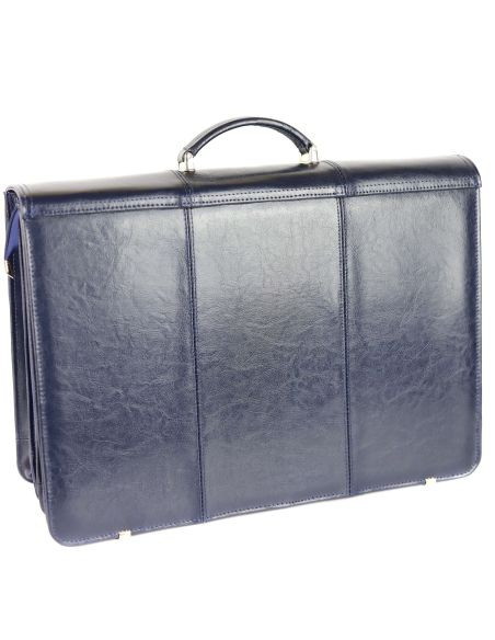 Teczka męska 3-komorowa - powiększona - granat