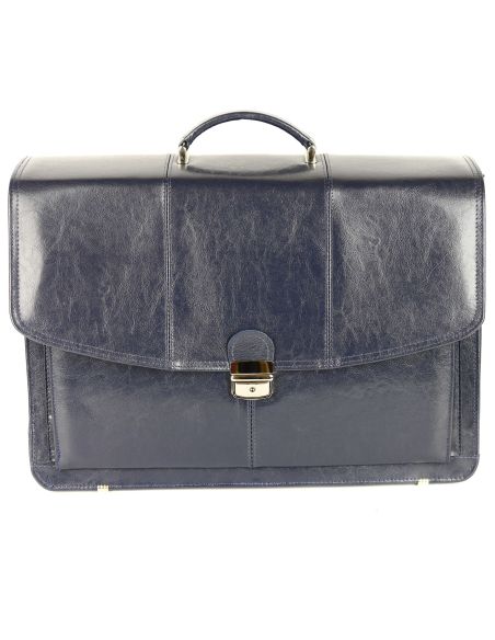 Teczka męska 3-komorowa - powiększona - granat