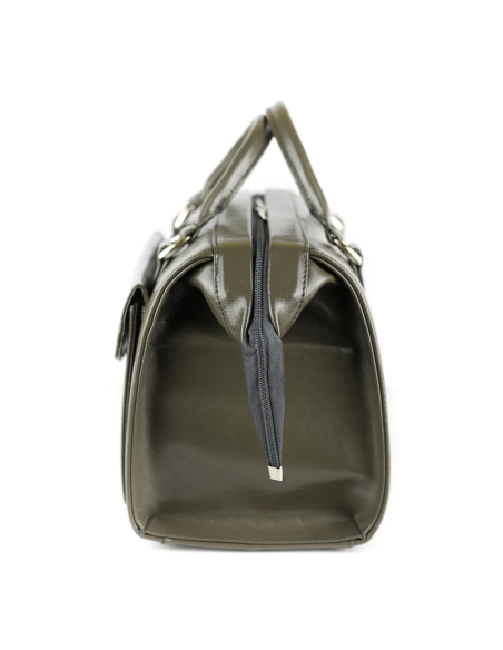 Skórzana torba lekarska mała - szara