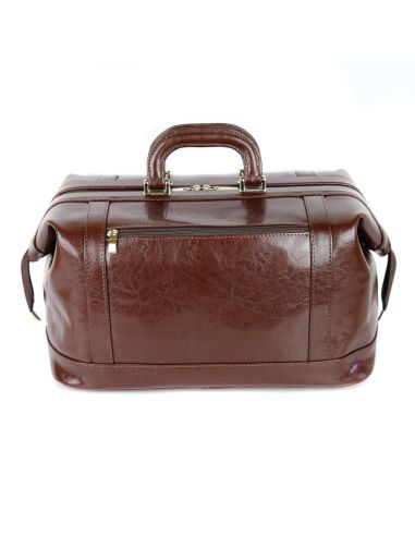 Skórzana torba lekarska duża - jasny brąz