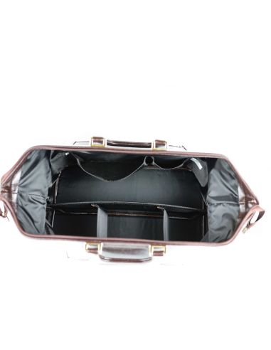 Skórzana torba lekarska duża - jasny brąz