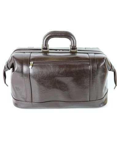 Skórzana torba lekarska duża - brąz