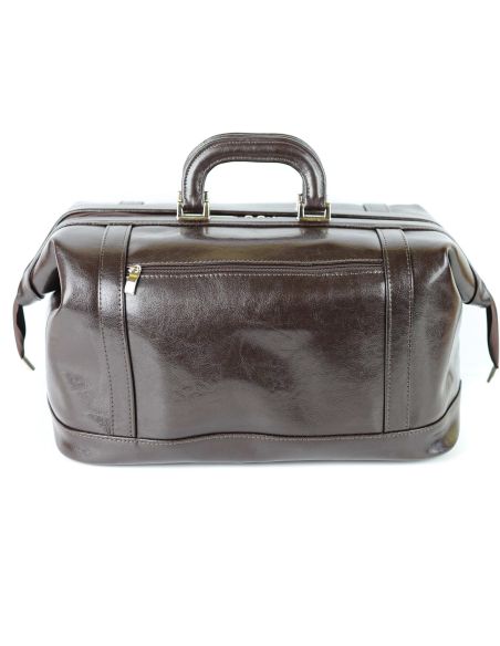 Skórzana torba lekarska duża - brąz