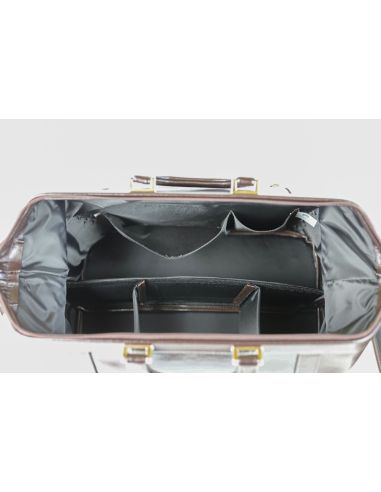 Skórzana torba lekarska duża - brąz