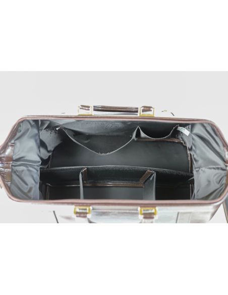 Skórzana torba lekarska duża - brąz