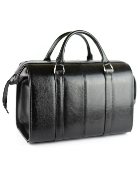 Skórzana torba lekarska mała - czarna