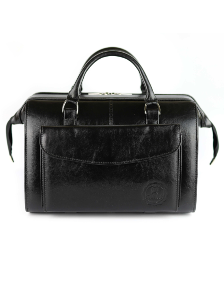 Skórzana torba lekarska mała - czarna