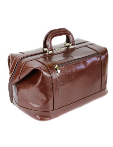 Skórzana torba lekarska mała - jasny brąz