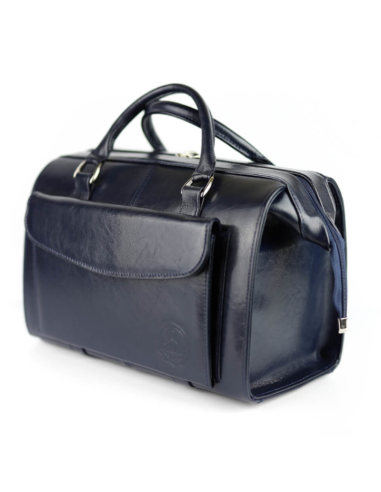 Skórzana torba lekarska duża - granat