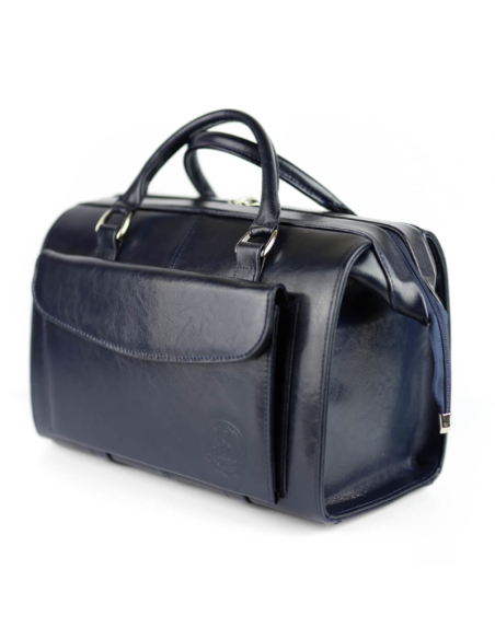 Skórzana torba lekarska duża - granat