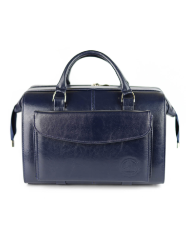 Skórzana torba lekarska duża - granat