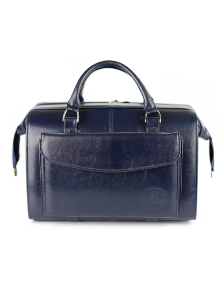 Skórzana torba lekarska duża - granat