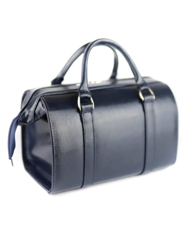 Skórzana torba lekarska duża - granat