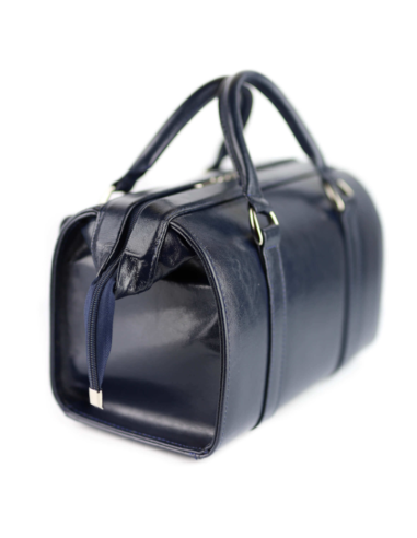 Skórzana torba lekarska duża - granat