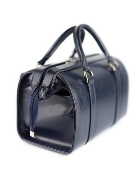 Skórzana torba lekarska duża - granat