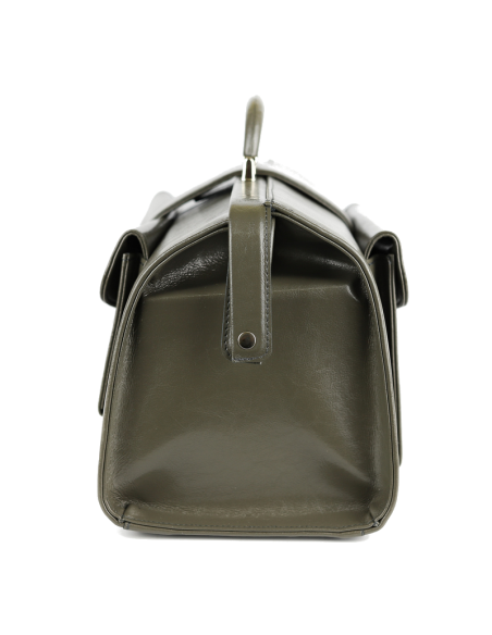 Skórzana torba lekarska mała - szara