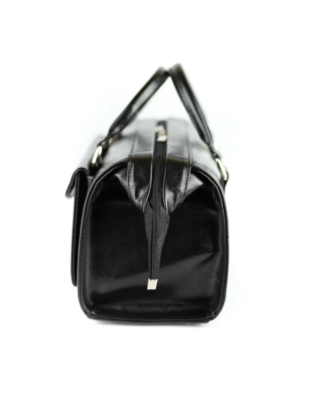 Skórzana torba lekarska duża - czarna