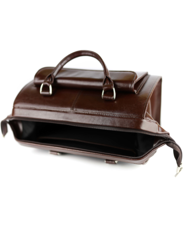 Skórzana torba lekarska duża - brąz