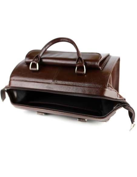 Skórzana torba lekarska duża - brąz