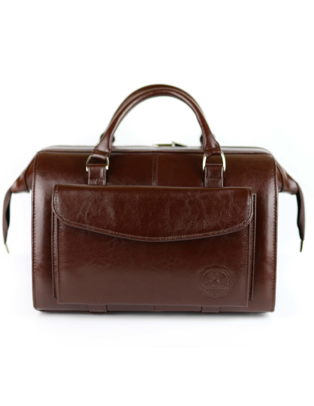 Skórzana torba lekarska duża - jasny brąz