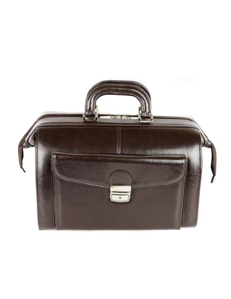 Skórzana torba lekarska mała - brąz