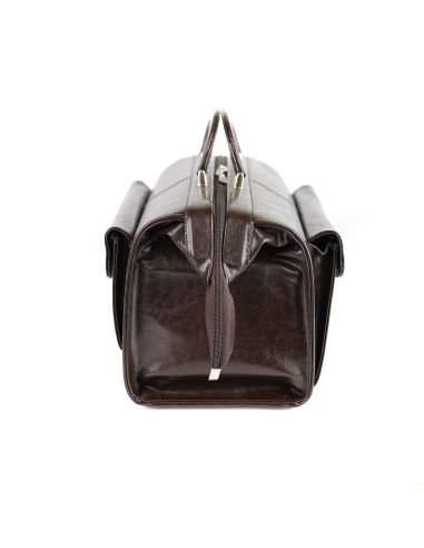 Skórzana torba lekarska duża - brąz