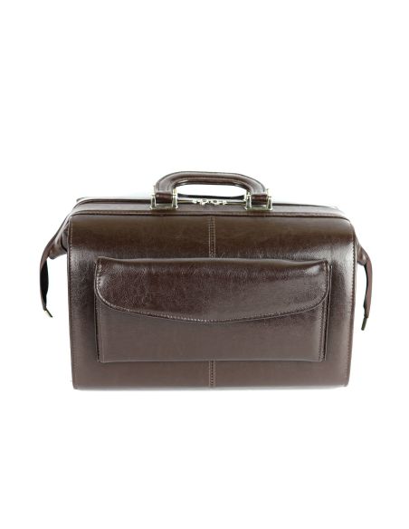 Skórzana torba lekarska duża - brąz