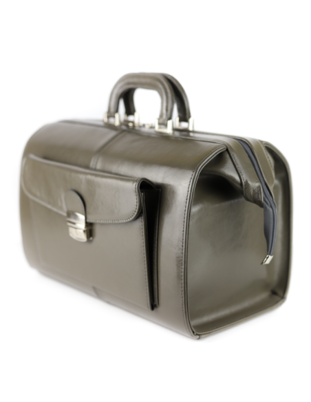 Skórzana torba lekarska mała - szary