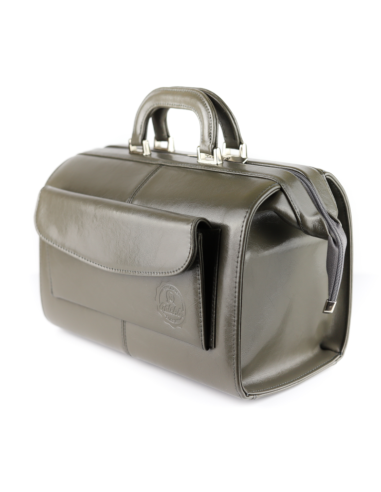 Skórzana torba lekarska mała - szary
